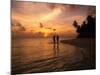 Silhouetted Couple, Felidu Atoll, Maldives-Stuart Westmorland-Mounted Photographic Print