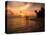 Silhouetted Couple, Felidu Atoll, Maldives-Stuart Westmorland-Stretched Canvas