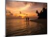 Silhouetted Couple, Felidu Atoll, Maldives-Stuart Westmorland-Mounted Photographic Print