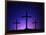 Silhouetted Crosses Against Star-Filled Sky-Chris Rogers-Framed Photographic Print