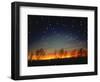 Silhouetted Landscape Below Star-Filled Sky-Chris Rogers-Framed Photographic Print