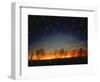 Silhouetted Landscape Below Star-Filled Sky-Chris Rogers-Framed Photographic Print