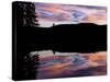 Silhouetted Landscape Pink Clouds-Anthony Paladino-Stretched Canvas