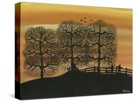 Silhouetted on the Hill-Gordon Barker-Stretched Canvas
