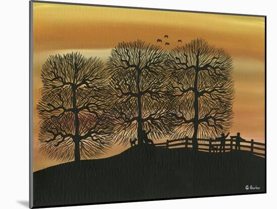 Silhouetted on the Hill-Gordon Barker-Mounted Giclee Print