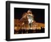 Silhouetted People on Praca Do Comercio under the Illuminated Rua Augusta Arch at Night in Central -Stuart Forster-Framed Photographic Print