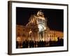 Silhouetted People on Praca Do Comercio under the Illuminated Rua Augusta Arch at Night in Central -Stuart Forster-Framed Photographic Print
