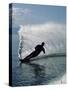 Silhouetted Water Skier-null-Stretched Canvas