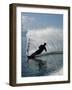 Silhouetted Water Skier-null-Framed Photographic Print