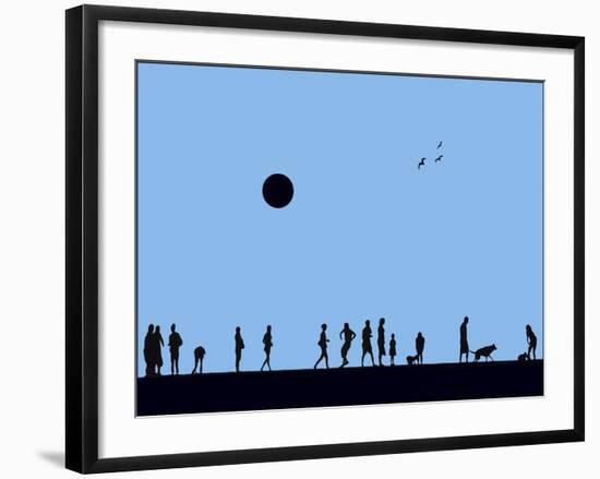 Silhouettes and Gulls 2-Adrian Campfield-Framed Giclee Print