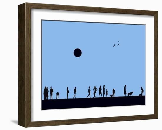 Silhouettes and Gulls 2-Adrian Campfield-Framed Giclee Print