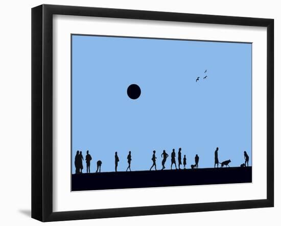 Silhouettes and Gulls 2-Adrian Campfield-Framed Giclee Print