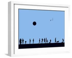 Silhouettes and Gulls 2-Adrian Campfield-Framed Giclee Print