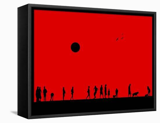 Silhouettes and Gulls 3-Adrian Campfield-Framed Stretched Canvas