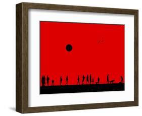 Silhouettes and Gulls 3-Adrian Campfield-Framed Giclee Print