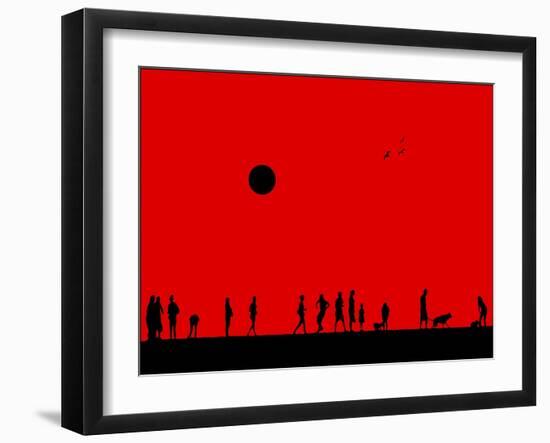 Silhouettes and Gulls 3-Adrian Campfield-Framed Giclee Print