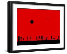 Silhouettes and Gulls 3-Adrian Campfield-Framed Giclee Print