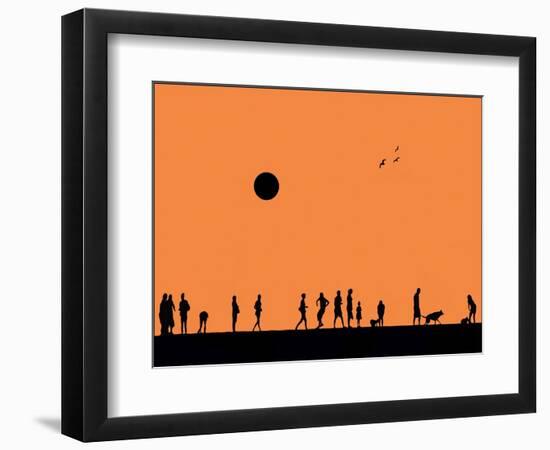 Silhouettes and Gulls 4-Adrian Campfield-Framed Giclee Print