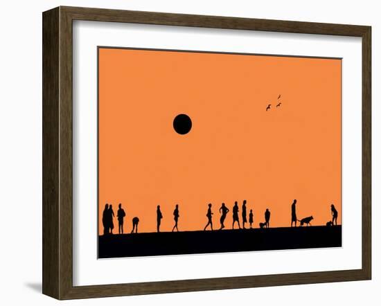 Silhouettes and Gulls 4-Adrian Campfield-Framed Giclee Print