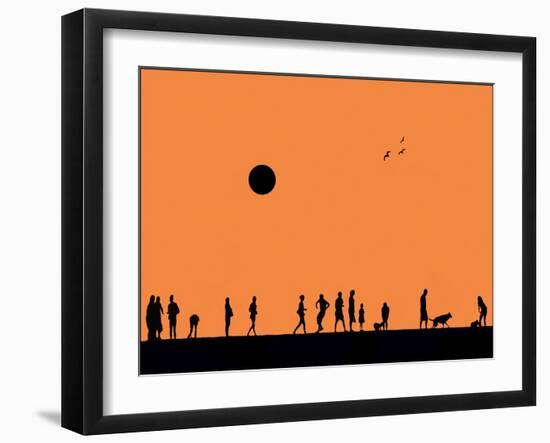 Silhouettes and Gulls 4-Adrian Campfield-Framed Giclee Print