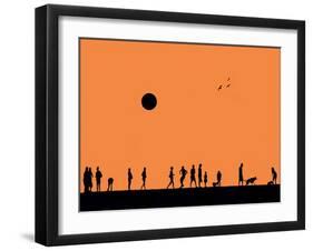 Silhouettes and Gulls 4-Adrian Campfield-Framed Giclee Print