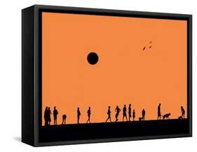 Silhouettes and Gulls 4-Adrian Campfield-Framed Stretched Canvas