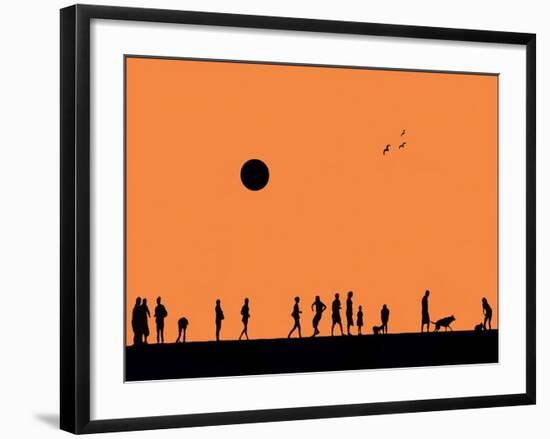 Silhouettes and Gulls 4-Adrian Campfield-Framed Giclee Print