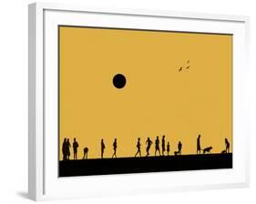 Silhouettes and Gulls 5-Adrian Campfield-Framed Giclee Print