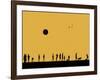 Silhouettes and Gulls 5-Adrian Campfield-Framed Giclee Print