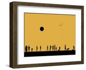 Silhouettes and Gulls 5-Adrian Campfield-Framed Giclee Print