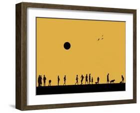 Silhouettes and Gulls 5-Adrian Campfield-Framed Giclee Print