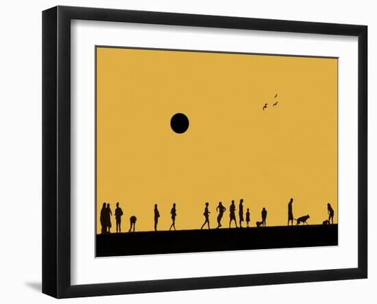 Silhouettes and Gulls 5-Adrian Campfield-Framed Giclee Print