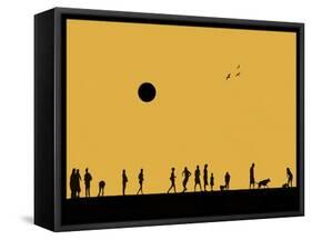 Silhouettes and Gulls 5-Adrian Campfield-Framed Stretched Canvas
