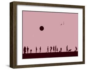 Silhouettes and Gulls 6-Adrian Campfield-Framed Giclee Print