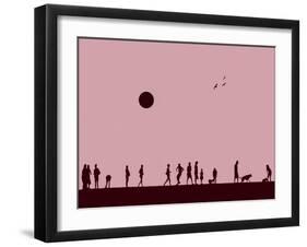 Silhouettes and Gulls 6-Adrian Campfield-Framed Giclee Print