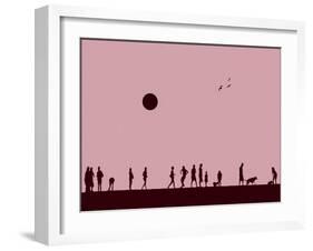 Silhouettes and Gulls 6-Adrian Campfield-Framed Giclee Print