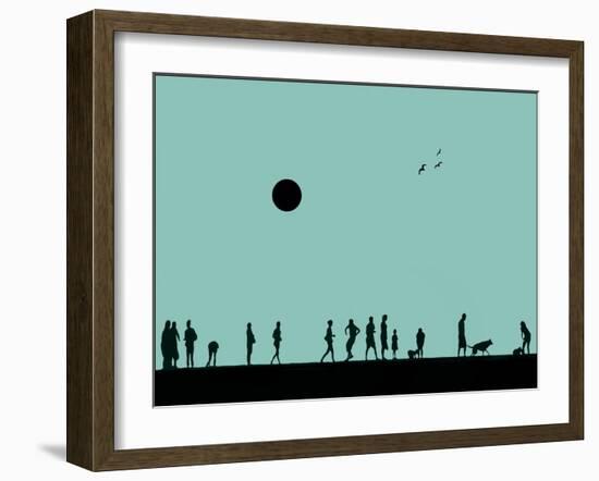 Silhouettes and Gulls 7-Adrian Campfield-Framed Giclee Print