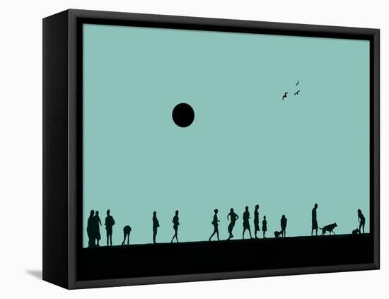 Silhouettes and Gulls 7-Adrian Campfield-Framed Stretched Canvas