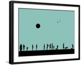 Silhouettes and Gulls 7-Adrian Campfield-Framed Giclee Print