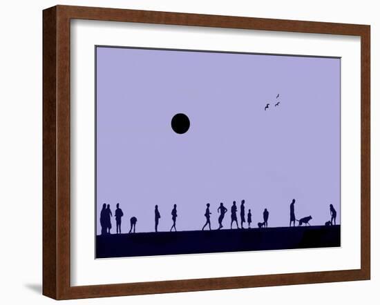 Silhouettes and Gulls 8-Adrian Campfield-Framed Giclee Print