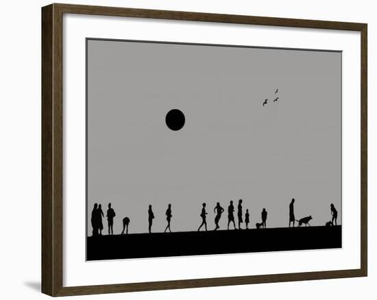 Silhouettes and Gulls 9-Adrian Campfield-Framed Giclee Print