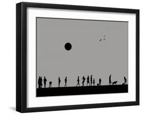 Silhouettes and Gulls 9-Adrian Campfield-Framed Giclee Print