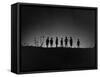 Silhouettes of Children-null-Framed Stretched Canvas