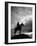 Silhouettes of Cowboy Mounted on Horse-Allan Grant-Framed Photographic Print