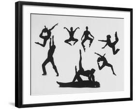 Silhouettes of Dancers Diane Sinclair and Ken Spaulding-Gordon Parks-Framed Photographic Print