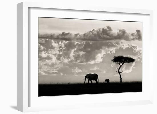 Silhouettes of Mara-Mario Moreno-Framed Art Print