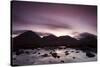 Silhouettes of the Red Cullin at Dawn, with Stream in the Foreground, Isle of Skye, Scotland, UK-Mark Hamblin-Stretched Canvas