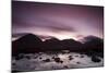 Silhouettes of the Red Cullin at Dawn, with Stream in the Foreground, Isle of Skye, Scotland, UK-Mark Hamblin-Mounted Photographic Print