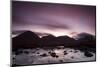 Silhouettes of the Red Cullin at Dawn, with Stream in the Foreground, Isle of Skye, Scotland, UK-Mark Hamblin-Mounted Photographic Print