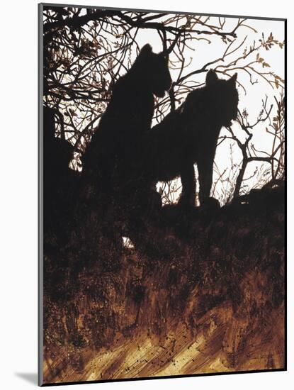 Silhouettes-Michael Jackson-Mounted Giclee Print